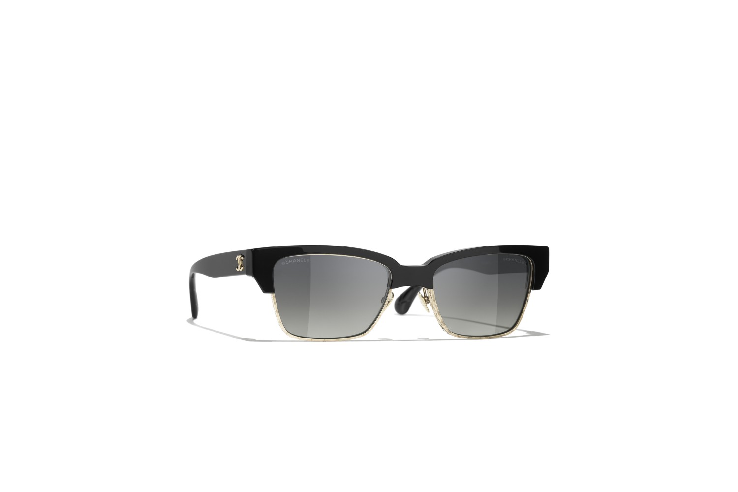 Katzenaugenförmige sonnenbrille CHANEL CH5558 C622S6 55 | Isolani Boutique