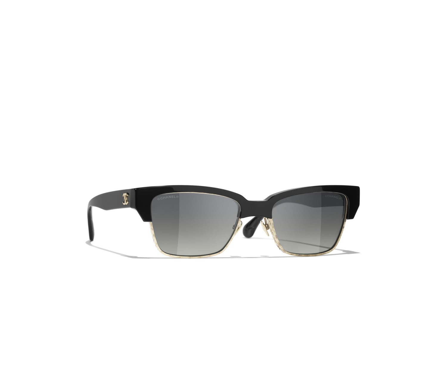 Katzenaugenförmige sonnenbrille CHANEL CH5558 C622S6 55 | Isolani Boutique
