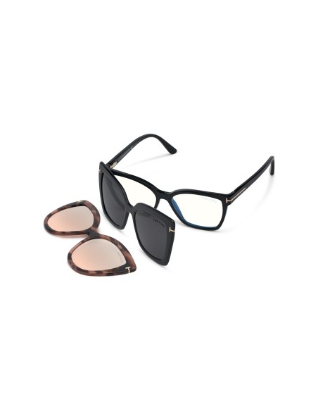 Tom Ford Double Clip On Blue Block - FT5641B - 001 - 53 | Occhiali da vista