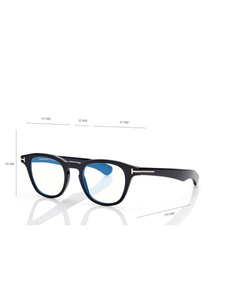 Tom Ford Blue Block Round - FT5976B - 001 - 47 | Occhiali da vista