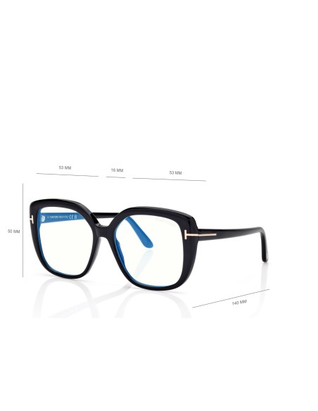 Tom Ford Blue Block Square - FT6043B - 001 - 53 | Occhiali da vista