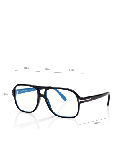 Tom Ford Navigator Blue Block - FT6058B - 001 - 58 | Occhiali da vista
