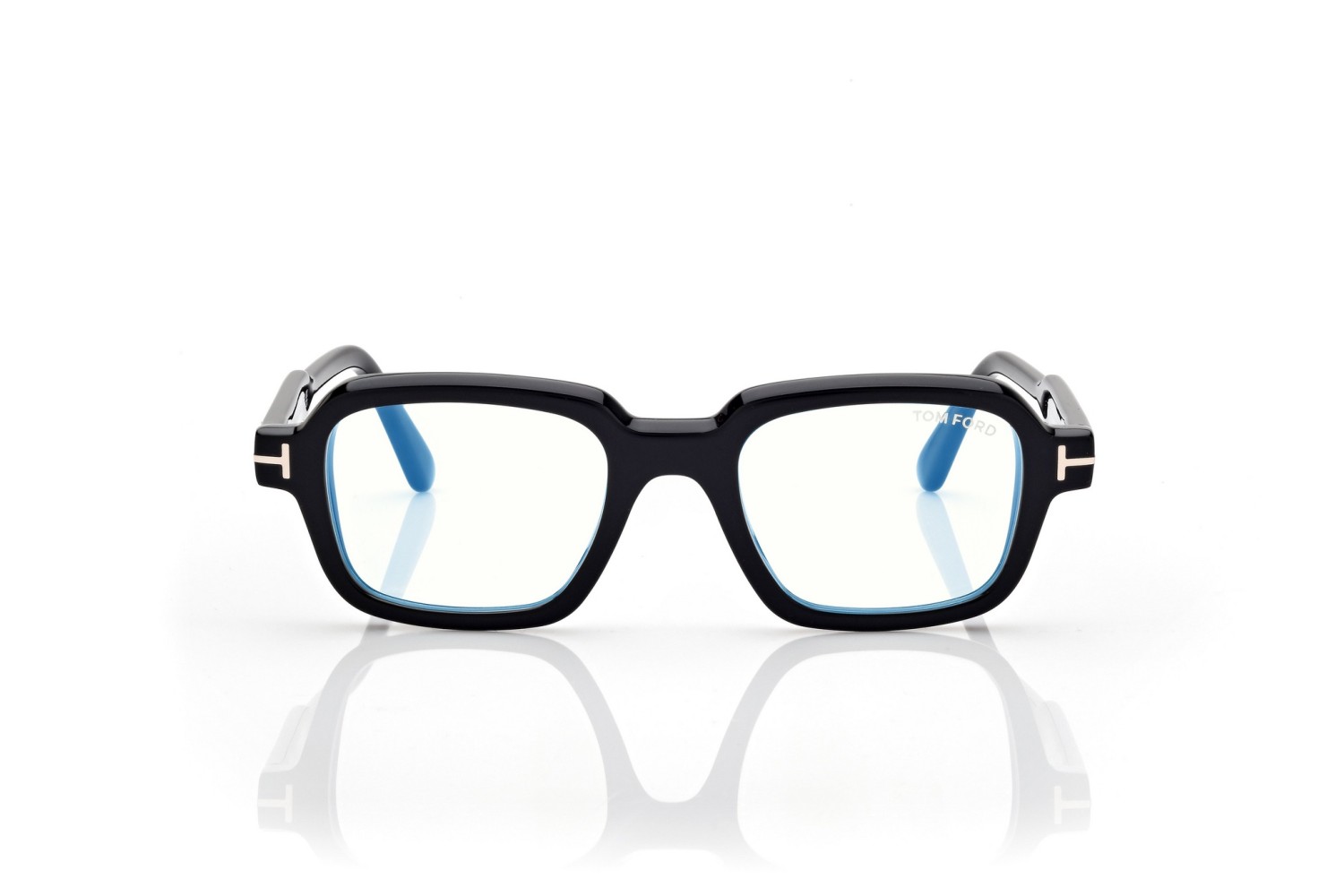 Tom Ford Geometric Blue Block - FT6123B - 001 - 48 | Occhiali da vista