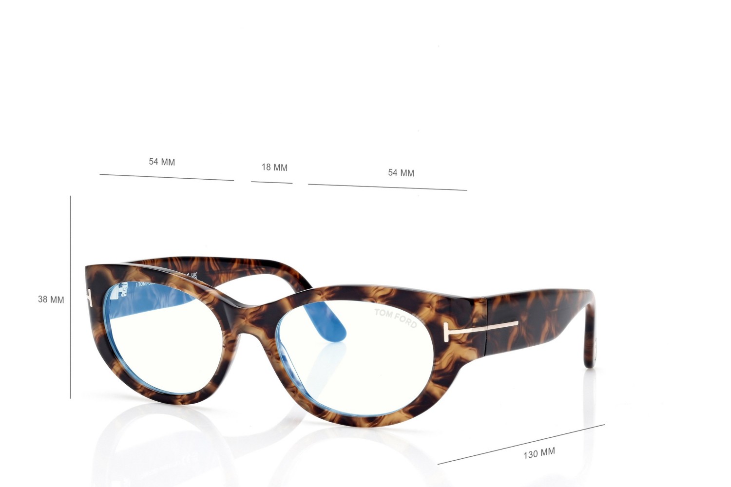 Tom Ford Oval Blue Block - FT6133B - 055 - 54 | Occhiali da vista