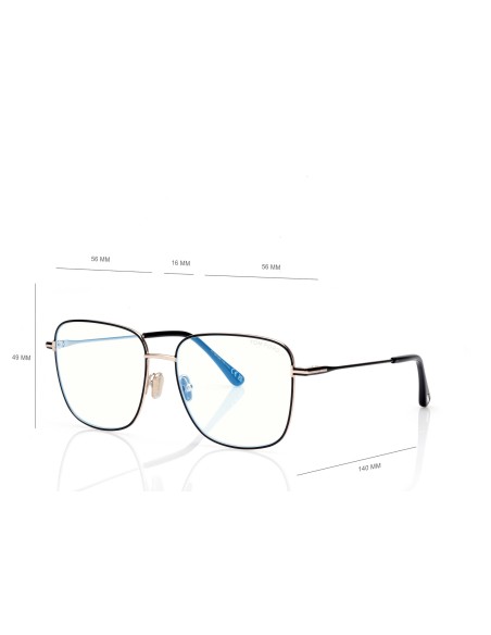 Tom Ford Blue Block Square - FT6136B - 001 - 56 | Occhiali da vista