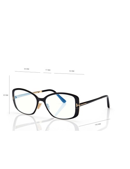 Tom Ford Blue Block Rectangular - FT6138B - 001 - 54 | Occhiali da vista