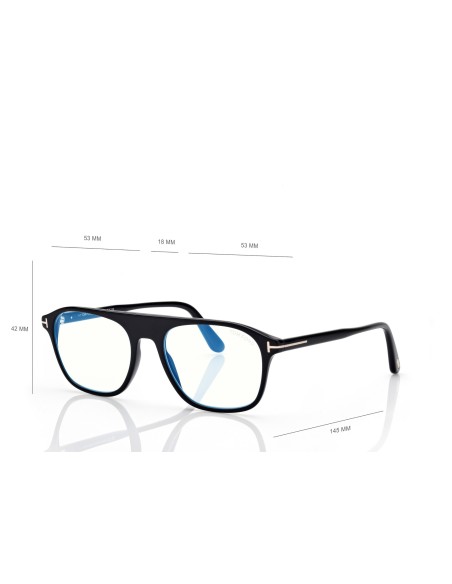 Tom Ford Blue Block Pilot - FT6167B - 001 - 53 | Occhiali da vista