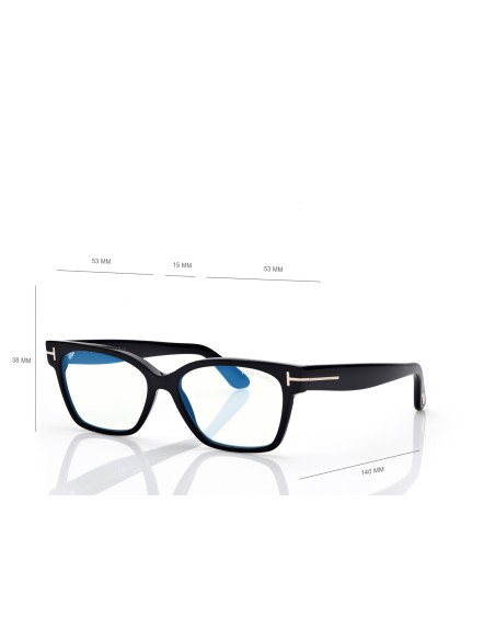 Tom Ford Blue Block Rectangular - FT6171B - 001 - 53 | Occhiali da vista