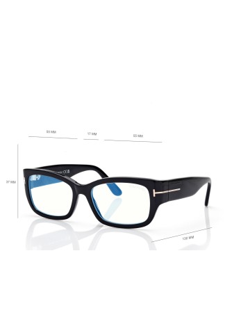 Tom Ford Blue Block Rectangular - FT6191B - 001 - 55 | Occhiali da vista