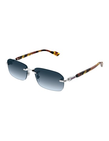 Gucci GG1221S argento / tartarugato / blu | Occhiali da sole | Isolani Boutique