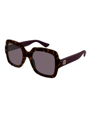 Gucci GG1337S tartarugato / viola | Occhiali da sole | Isolani Boutique