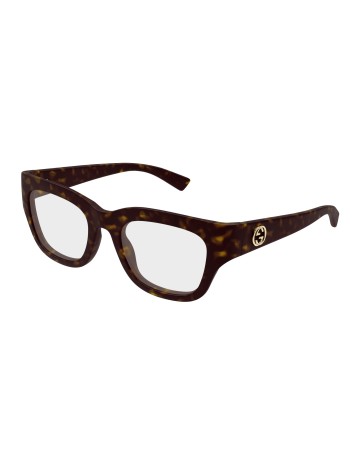 Gucci GG1785O tartarugato / trasparente | Occhiali da vista | Isolani Boutique
