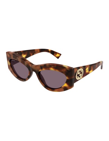 Gucci GG1843S tartarugato / viola | Occhiali da sole | Isolani Boutique
