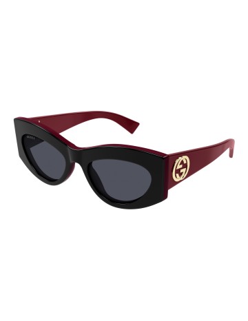 Gucci GG1843S nero / rosso / grigio | Occhiali da sole | Isolani Boutique