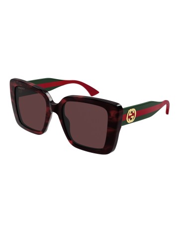 Gucci GG1861S tartarugato / verde / rosso | Occhiali da sole | Isolani Boutique