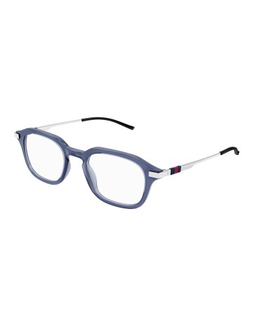 Gucci GG1891O blu / argento / trasparente | Occhiali da vista | Isolani Boutique