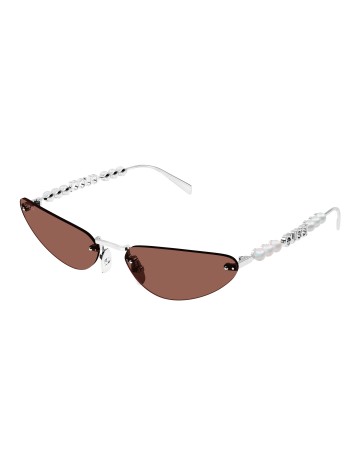 Gucci GG1920S argento / marrone | Occhiali da sole | Isolani Boutique
