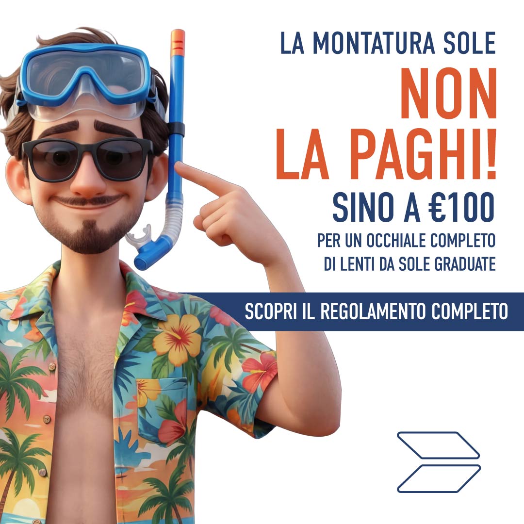 La montatura da sole non la paghi