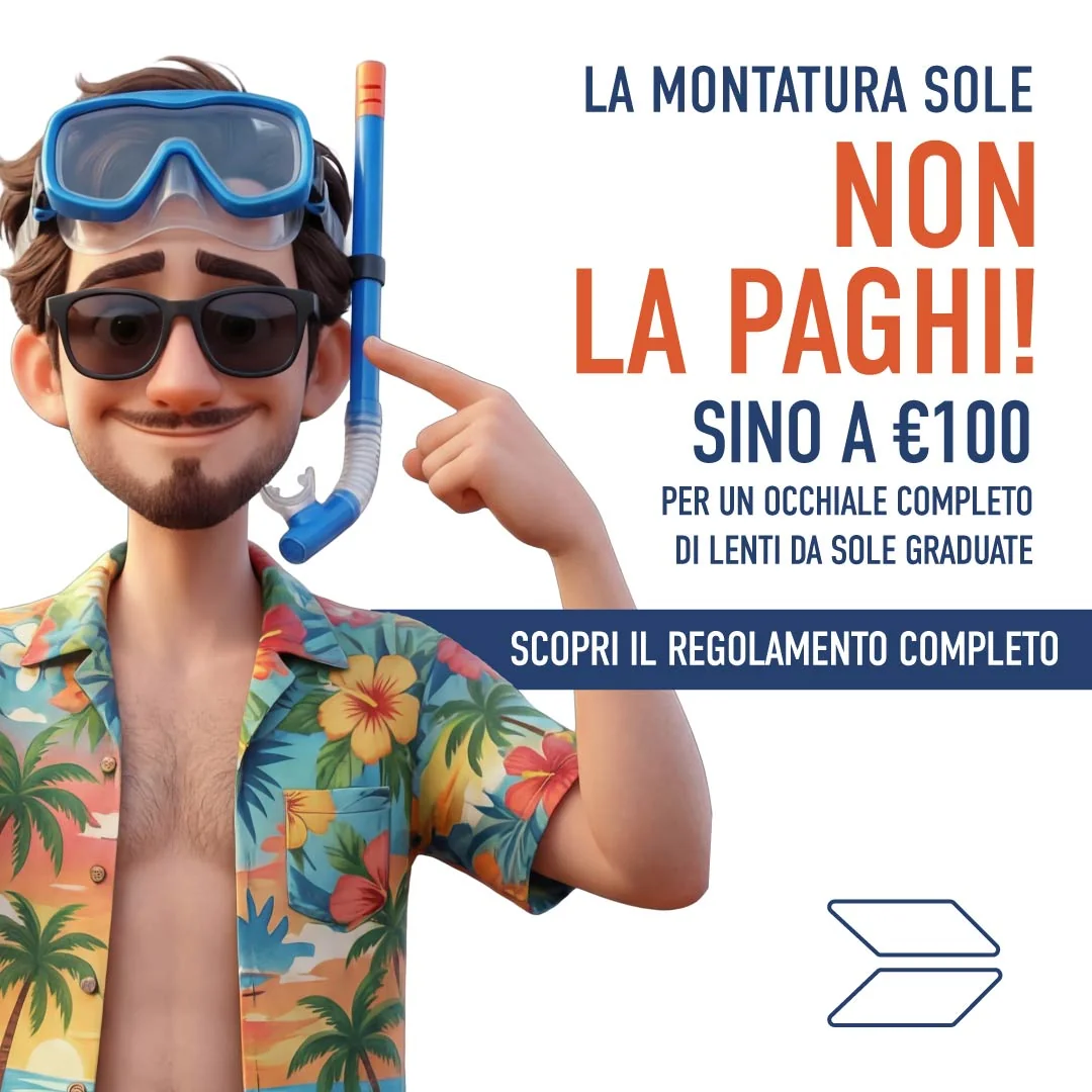 La montatura da sole non la paghi
