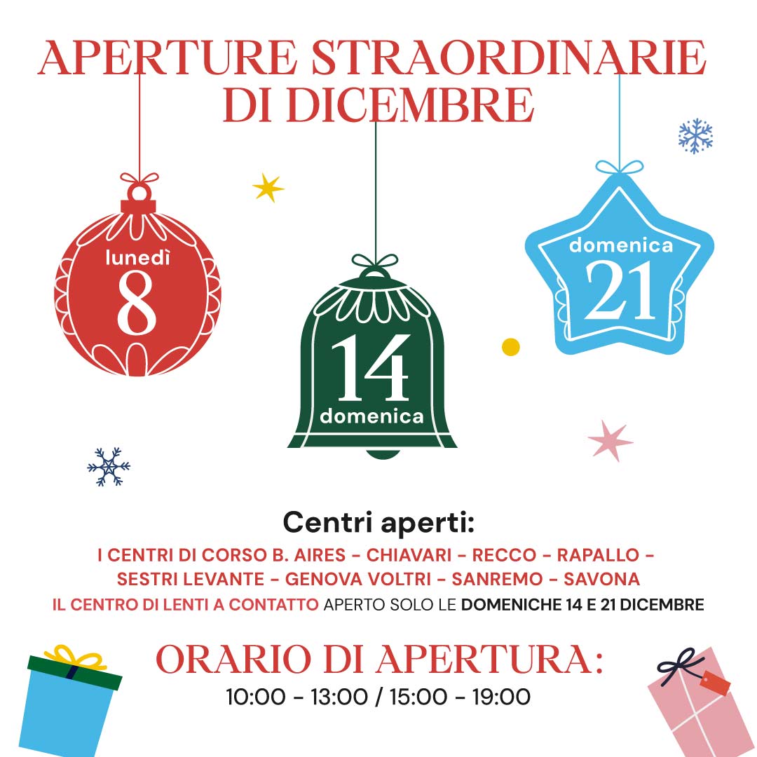 Aperture Straordinarie Dicembre
