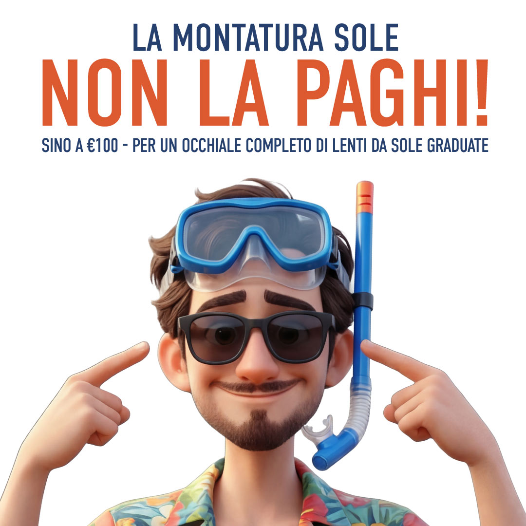 la montatura da sole non la paghi