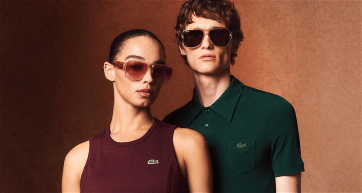 Occhiali da sole Lacoste Eyewear indossati in campagna ufficiale
