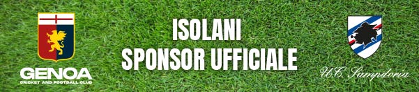 IsolaniLoghi di Genoa e Sampdoria su erba.